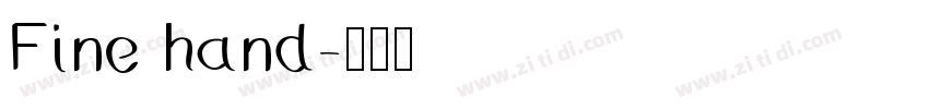 Fine hand字体转换